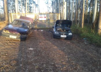 Dois veículos são encontrados sem peças na represa do cipó em Poços de Caldas