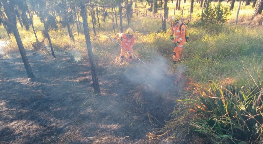 Bombeiros de Poços combatem incêndio na Zona Oeste