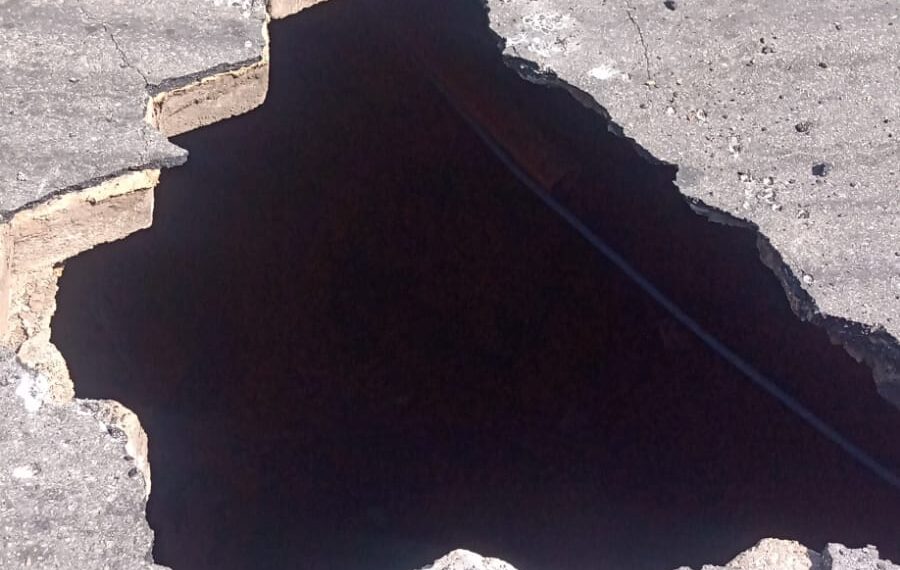 Trecho da Ubirajara em Poços pode ser interditado totalmente após cratera se abrir