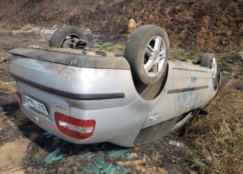 Após sair de festa, homem capota carro e acaba preso por embriaguez