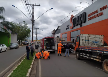 Acidente envolvendo moto e caminhão em cidade do Sul de Minas