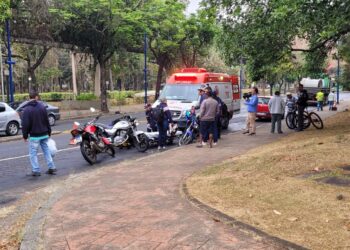 Jovem fica ferida em acidente em Poços de Caldas