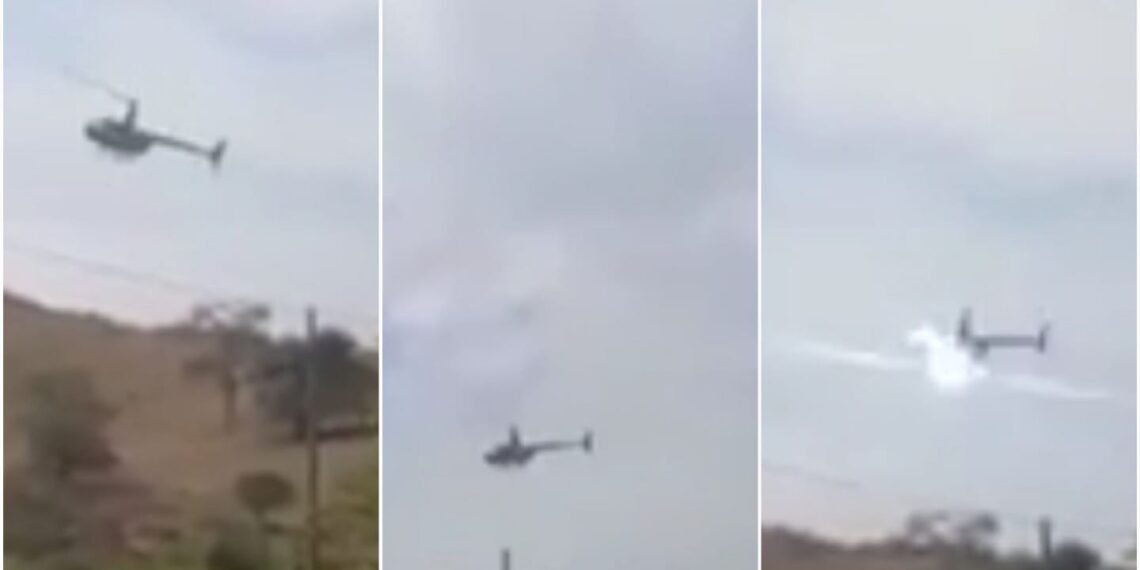 VÍDEO: Helicóptero que transportava deputado cai em Engenheiro Caldas-MG