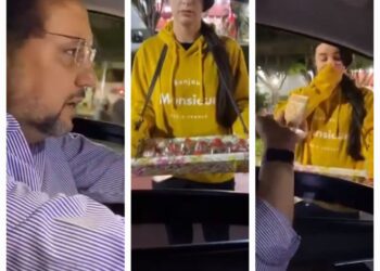 Jovem chora ao ser surpreendida pelo apresentador Geraldo Luís em semáforo de Poços de Caldas