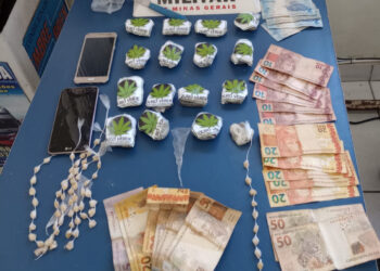 Dupla é apreendida com dinheiro e drogas na zona oeste de Poços