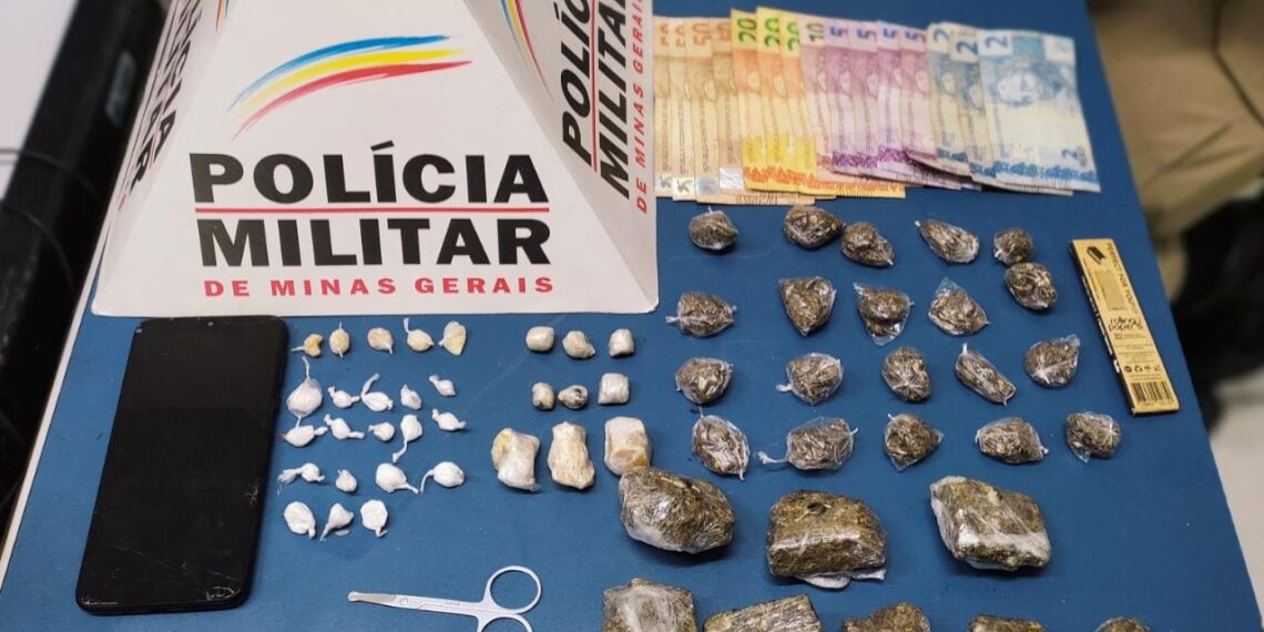 Adolescente é apreendido com cocaína e haxixe no centro de Poços