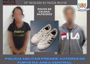 Casal é preso após furtar loja nesta madrugada em Poços