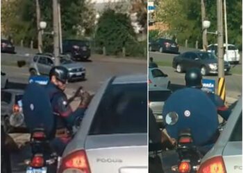 “Capitão América” é visto no trânsito de Poços de Caldas