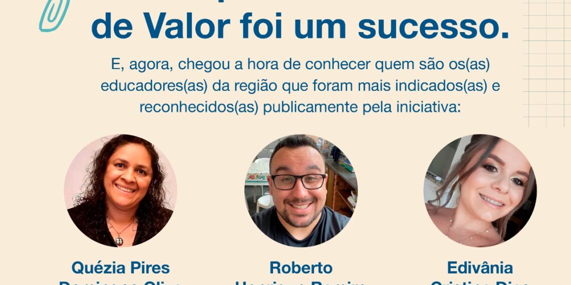 Campanha “Educador de Valor” 2022 reconhece profissionais de Educação nos territórios de atuação do Instituto Alcoa