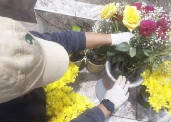 Agentes de endemias realizam vistorias no cemitério de Poços de Caldas