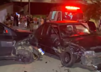 Cão morre e mulher fica ferida em acidente na zona sul de Poços