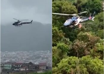 Com apoio aéreo, PM apreende adolescente com carro furtado em Poços de Caldas