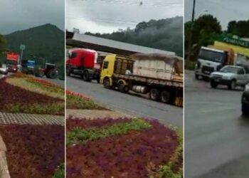 Bloqueio de rodovia continua nesta quarta-feira em Poços