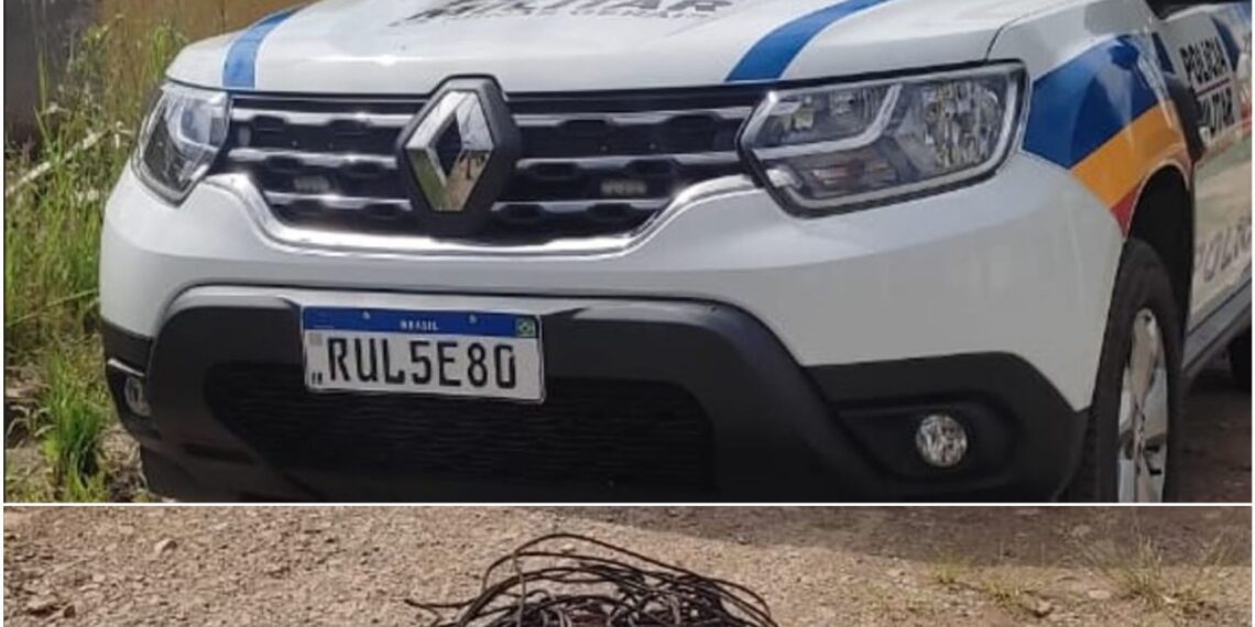 Homem acusado de homicídio e mulher são presos queimando fios furtados em Poços de Caldas