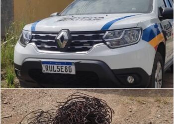 Homem acusado de homicídio e mulher são presos queimando fios furtados em Poços de Caldas
