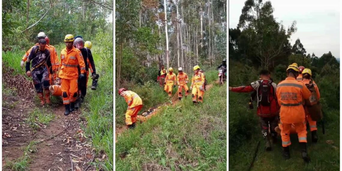 Jovem fica ferido após acidente entre motos de trilha em Poços de Caldas