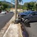 Motorista fica ferido em acidente na zona Oeste de Poços de Caldas