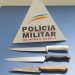 Homem é preso após ser flagrado portando três facas em Poços de Caldas