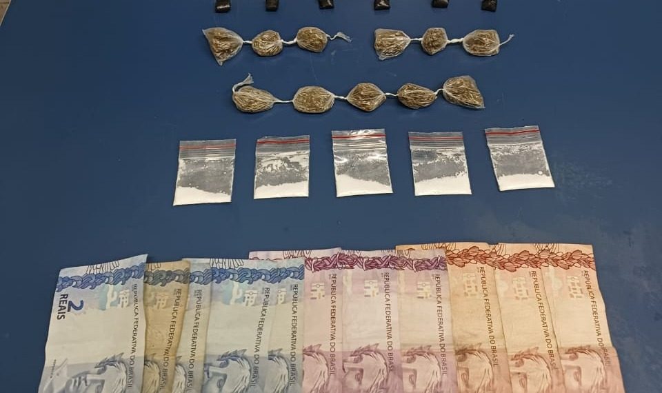 Jovem é preso suspeito de traficar drogas no centro de Poços