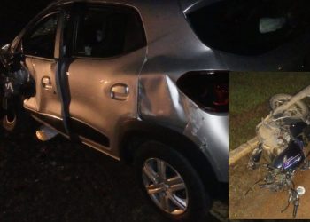Motociclista embriagado fica gravemente ferido após bater em carro na MG-455 em Andradas