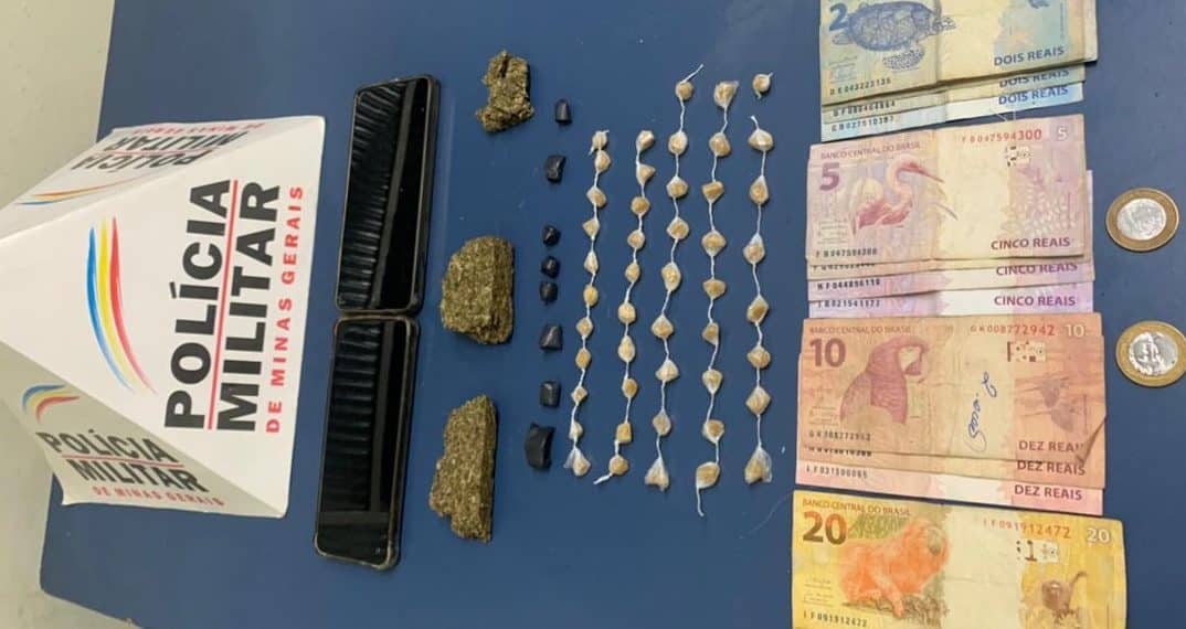 PM apreende dois menores por tráfico de drogas no bairro Santa Rita em Poços de Caldas