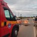 Motociclista fica ferido em acidente na Rodovia do Contorno em Poços