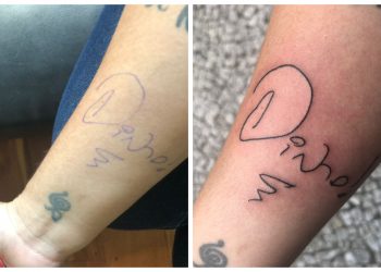 Autógrafo do vocalista da banda Capital Inicial vira tatuagem em pocos-caldense