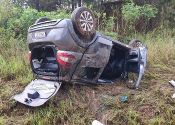 Três pessoas ficam feridas em acidente na BR-146