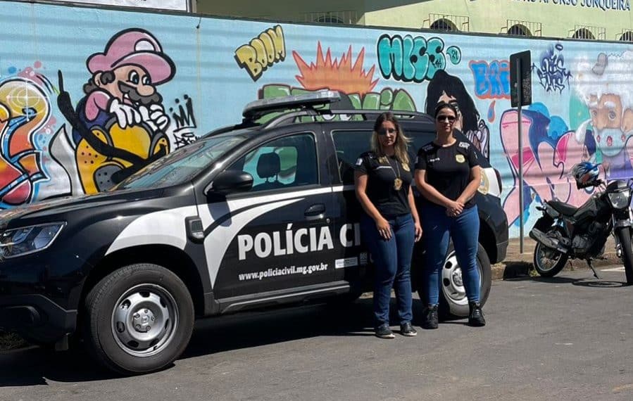 Policiais civis visitam escolas em ação educativa e preventiva em Poços de Caldas