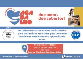 Sindicato dos Trabalhadores em Transportes de Poços e Sociedade São Vicente de Paulo realizam Campanha do Agasalho