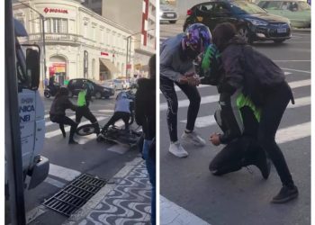 Vídeo: mulher é presa após agredir agente de trânsito em Poços de Caldas