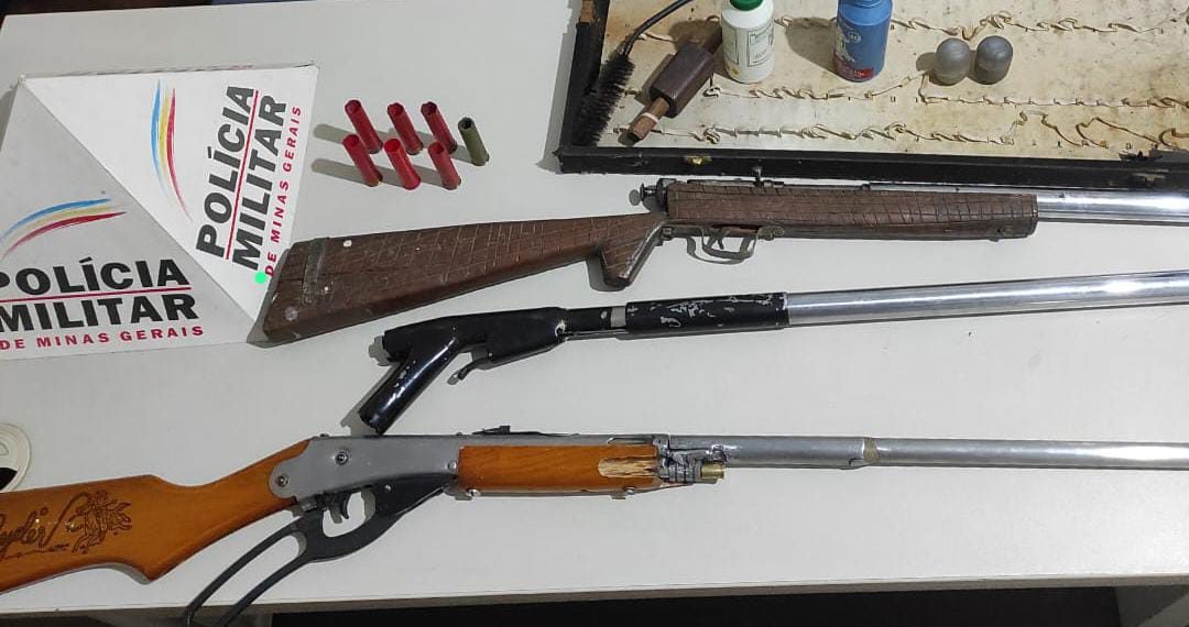Armas são apreendidas pela Polícia Militar em Campestre