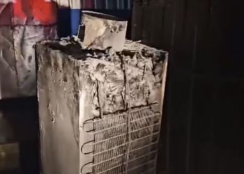 Princípio de incêndio causa danos em container em Santa Rita de Caldas