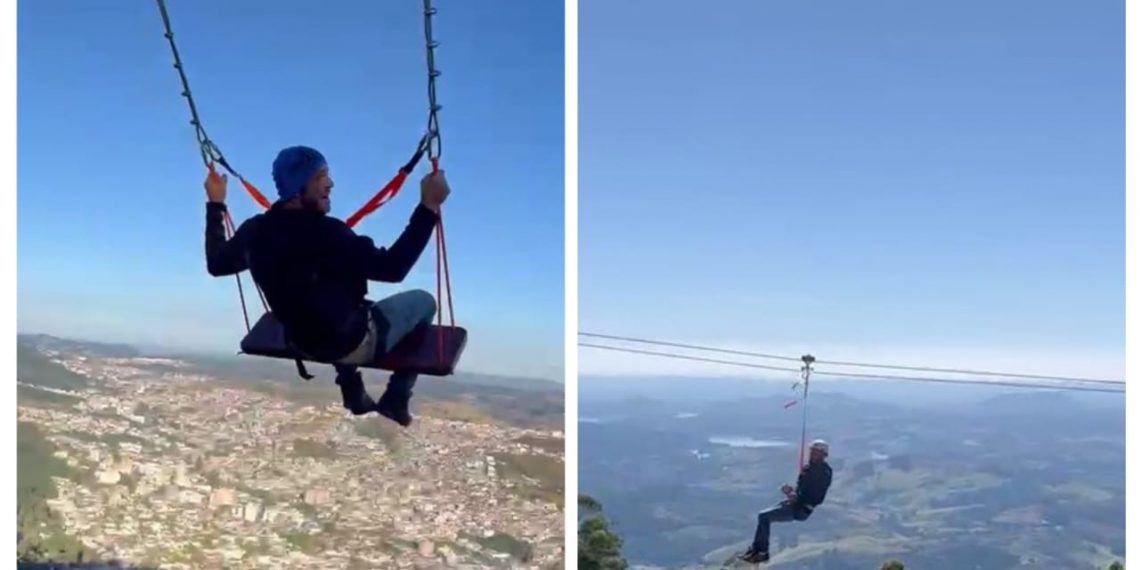 Parque do Cristo de Poços de Caldas recebe balanço gigante, arvorismo e tirolesa