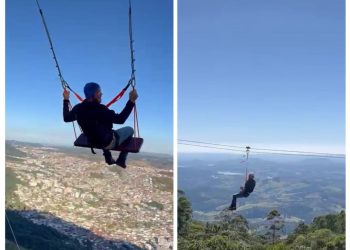 Parque do Cristo de Poços de Caldas recebe balanço gigante, arvorismo e tirolesa