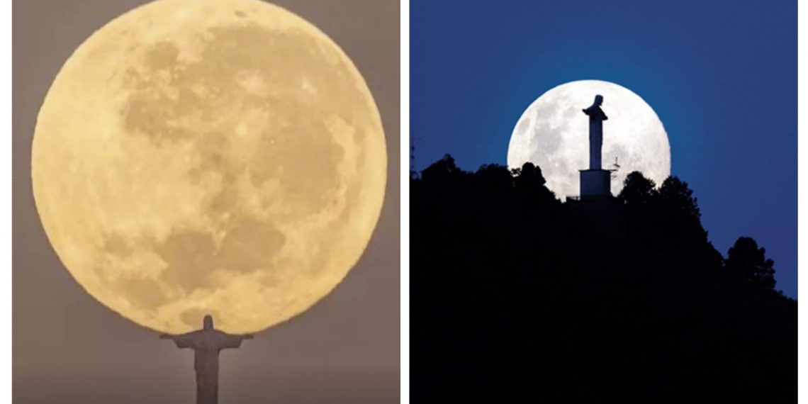 Lua e Cristo: fotógrafos estudam posição da Lua para fazer “foto perfeita”