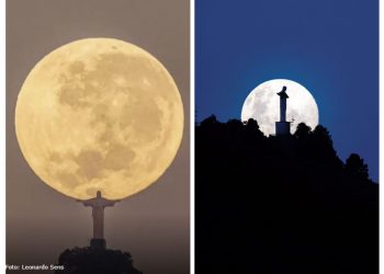Lua e Cristo: fotógrafos estudam posição da Lua para fazer “foto perfeita”