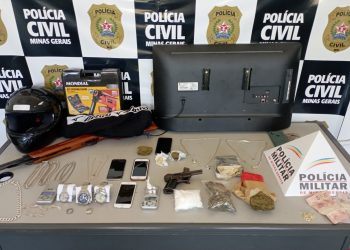 Três pessoas são presas e materiais apreendidos em operação da Polícia Civil e Militar em Poços