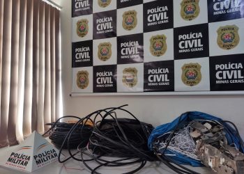 Dupla é presa suspeita de receptação de fiação de torres de telecomunicações em Andradas