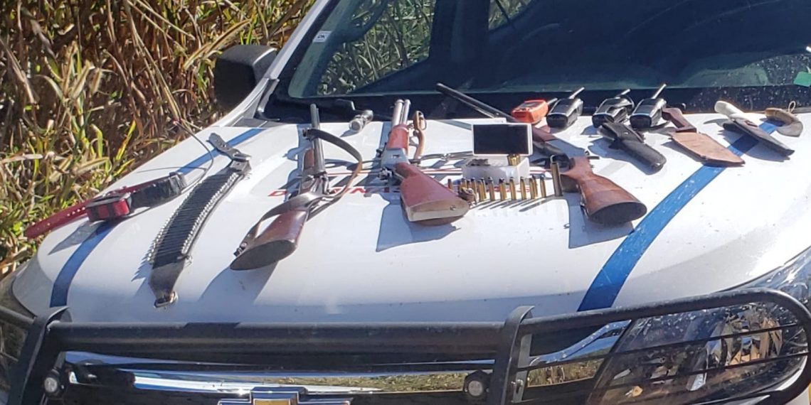 PM apreende cães, armas e materiais utilizados em caça e prende suspeito em Poços de Caldas