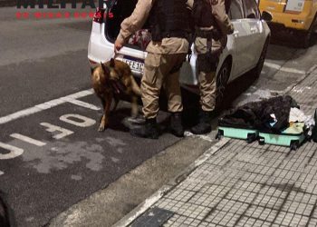 Condutor estaciona em vaga destinada a veículo oficial em frente à sede da PM Rodoviária e droga é encontrada em carro