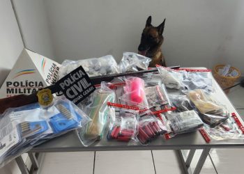 Após prisão de casal por tráfico, PM e PC localizam mais drogas e armas em residência