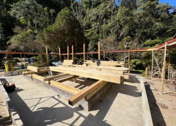 Trabalhos de reconstrução da Casa de Chá do Recanto Japonês de Poços estão avançados