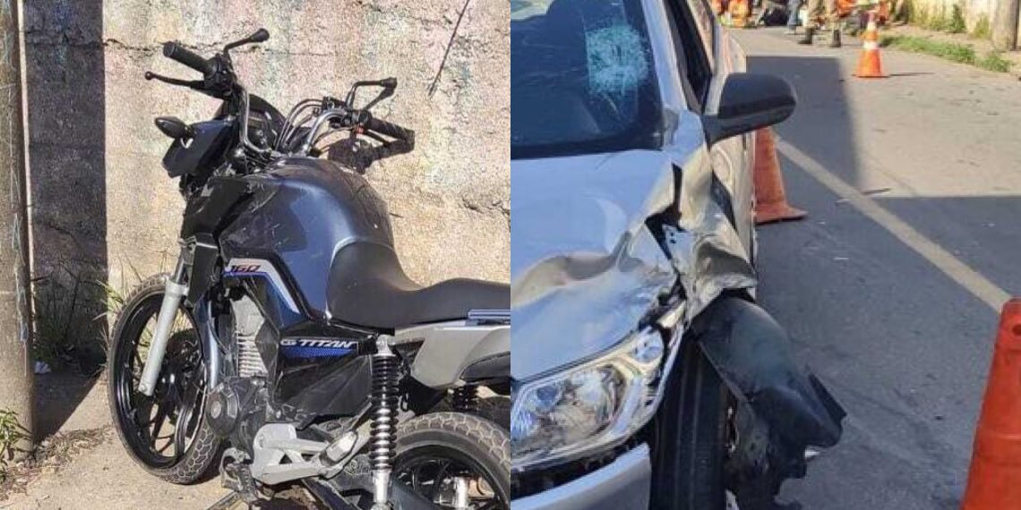 Motociclista fica ferido em acidente no Vila Nova em Poços