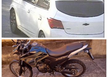 Carro e moto são furtados de residência em Poços