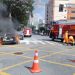 Caminhonete fica destruída após incêndio em Poços de Caldas; VÍDEO