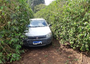 Polícia Militar localiza veículo roubado escondido em cafezal