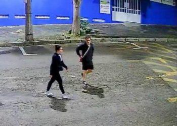 Casal flagrado cometendo série de pichações em Poços de Caldas é qualificado pela PM