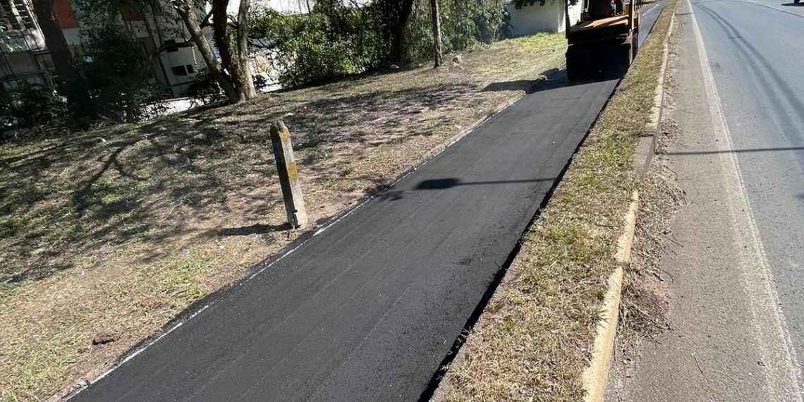 Ciclovia que liga o centro a zona sul está sendo pavimentada em Poços de Caldas