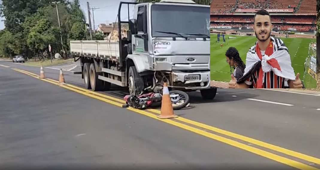 Motociclista de 21 anos morre em acidente com caminhão na SP-207